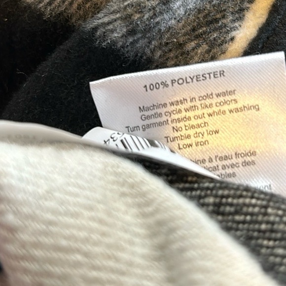 NWT🌟WEST49💫Men’s Black/White Checkered Button-Up Shacket/Hoodie - Picture 11 of 11